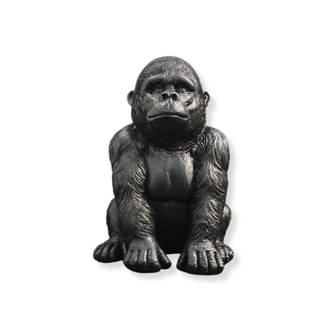 Gorilla-Statue<br> Schwarz 19cm