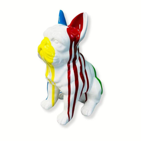 Hundestatue<br> Bulldogge sitzend 21 cm
