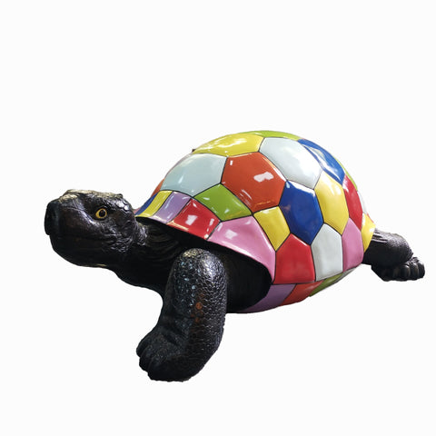 Schildkrötenstatue aus Popart-Harz, 45 cm