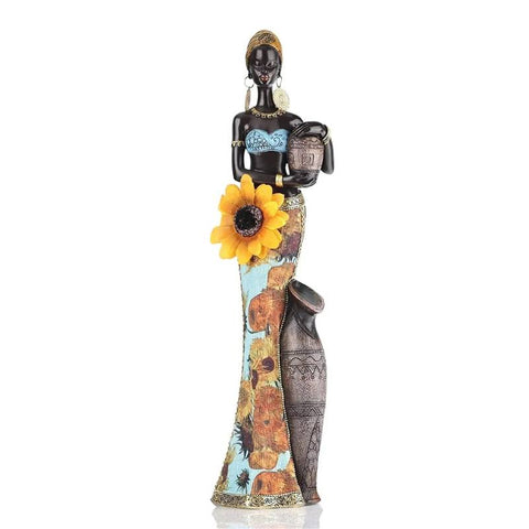 Afrikanische Statue<br> Sitzend