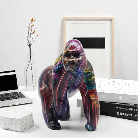 Harzpinsel-Gorilla-Statue 17 cm