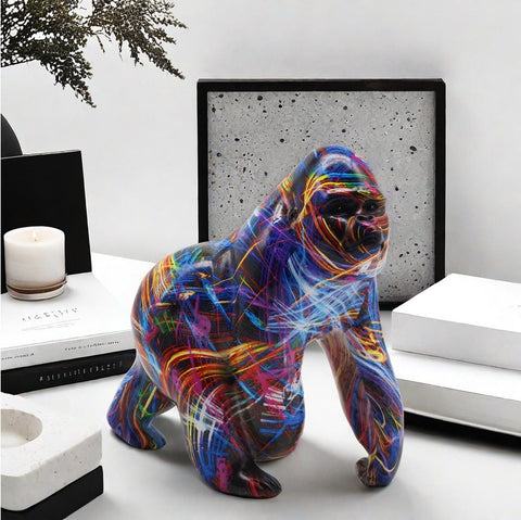 Gorilla-Statue aus Laserharz, 17 cm
