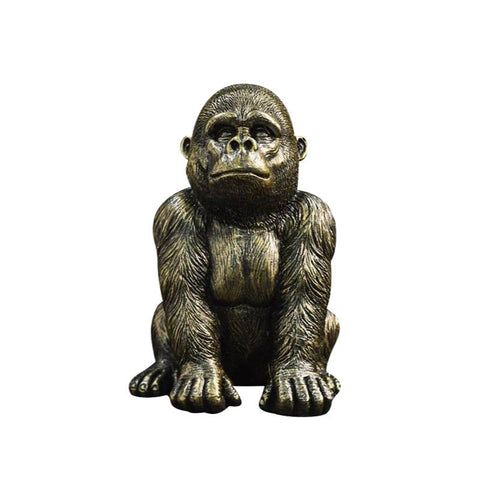 Gorilla-Statue<br> Schwarz 19cm