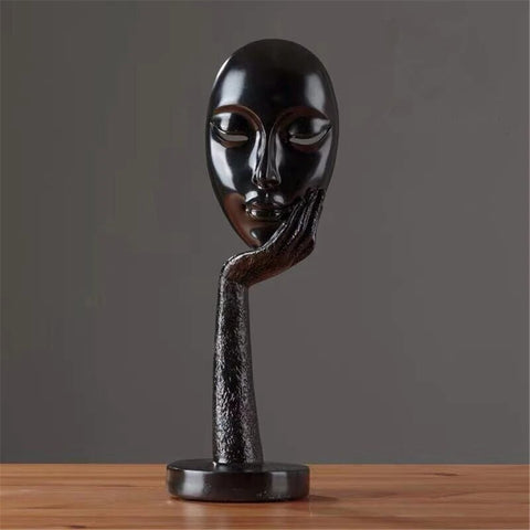 Zeitgenössische Skulptur<br> Nachdenkliches Frauengesicht