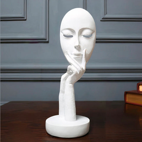 Zeitgenössische Skulptur<br> Nachdenkliches Frauengesicht