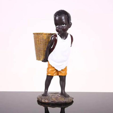 Schwarze Statuette<br> Afrikanisch 28 cm