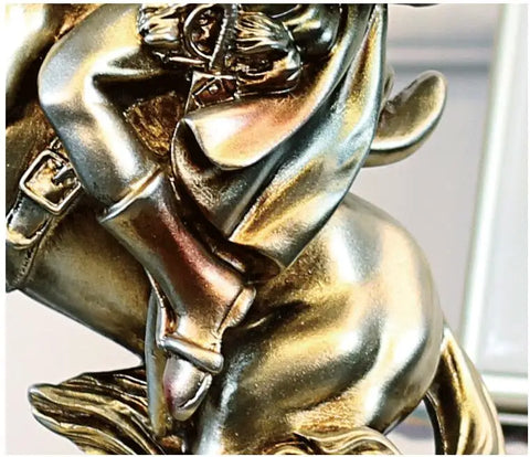 Napoleon-Statue auf silbernem Pferd 33 cm