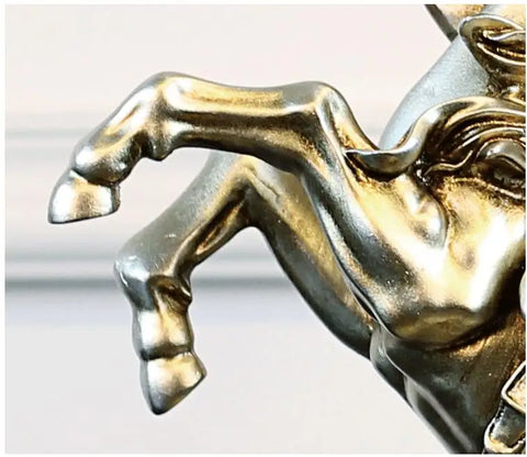 Napoleon-Statue auf silbernem Pferd 33 cm
