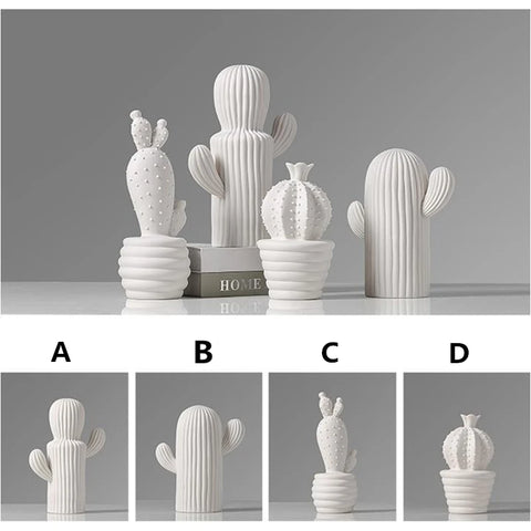 Weißer Keramikkaktus von 16 cm bis 27 cm