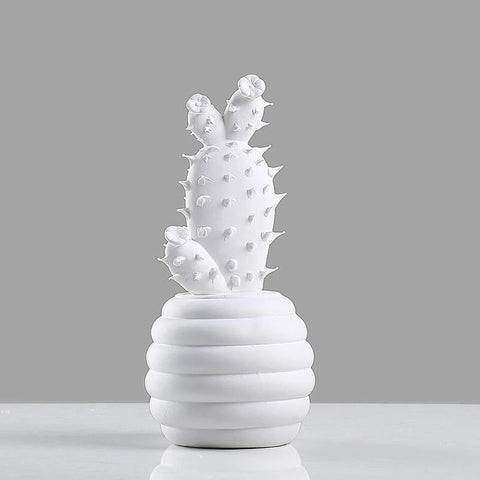 Weißer Keramikkaktus von 16 cm bis 27 cm