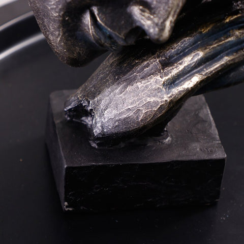 Statue Frauengesicht Bronzeeffekt 22 cm