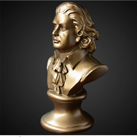 Goldene Büste von Mozart 30 cm