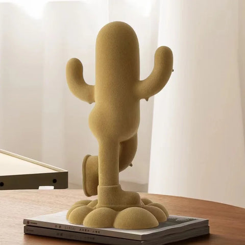 Moderne Kaktusstatue aus Harz, 36 cm