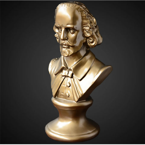 Vergoldete Shakespeare-Büste 30 cm