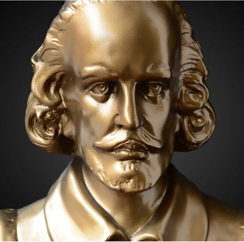 Vergoldete Shakespeare-Büste 30 cm