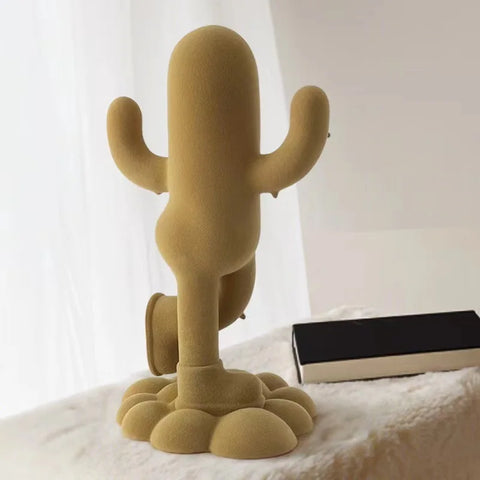 Moderne Kaktusstatue aus Harz, 36 cm