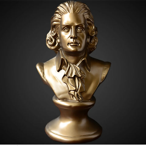 Goldene Büste von Mozart 30 cm