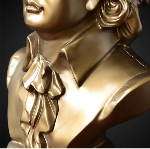 Goldene Büste von Mozart 30 cm
