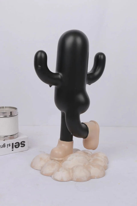Moderne Kaktusstatue aus Harz, 36 cm