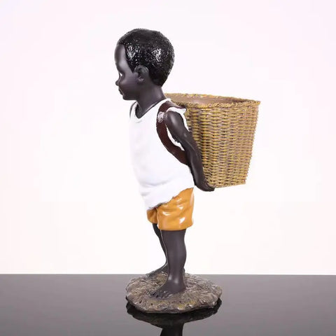 Schwarze Statuette<br> Afrikanisch 28 cm