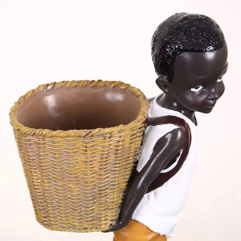 Schwarze Statuette<br> Afrikanisch 28 cm