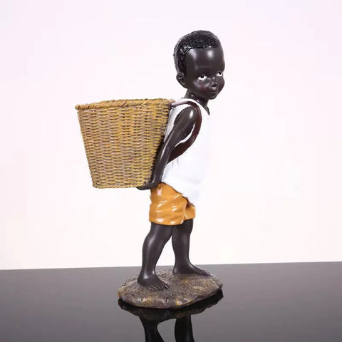 Schwarze Statuette<br> Afrikanisch 28 cm