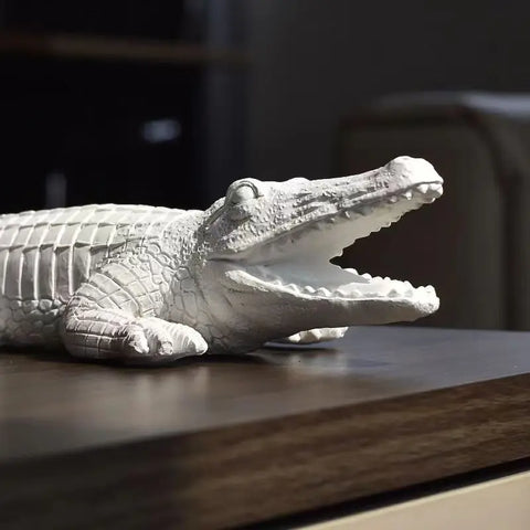 Krokodilstatue 24 cm aus Harz