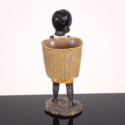 Schwarze Statuette<br> Afrikanisch 28 cm