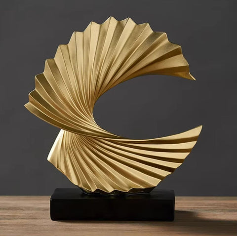 Goldene abstrakte Skulptur Bonanza 28cm