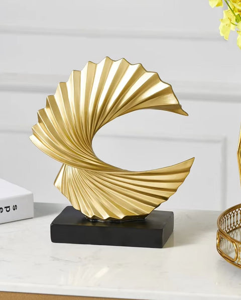 Goldene abstrakte Skulptur Bonanza 28cm