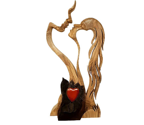 Hölzerne Liebesstatue 25 cm