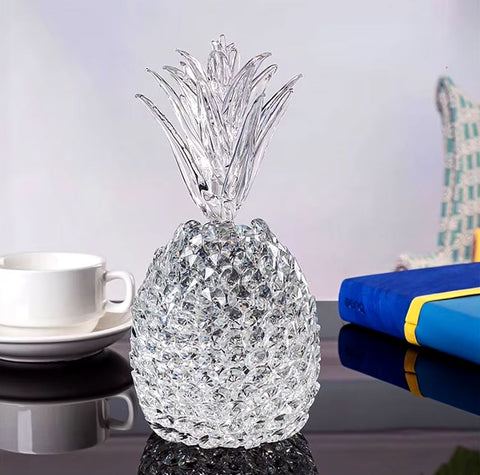 Skulptur Ananas aus Kristall 14 cm