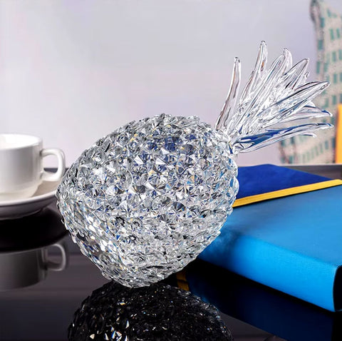 Skulptur Ananas aus Kristall 14 cm