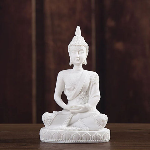 Weiße Buddha-Statue 11 cm