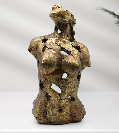 Weibliche Büste aus Kunstharz, 27 cm