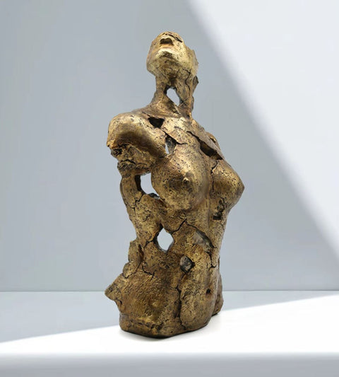 Weibliche Büste aus Kunstharz, 27 cm