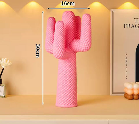 Statue Kaktus Design Rose aus Kunstharz 30cm