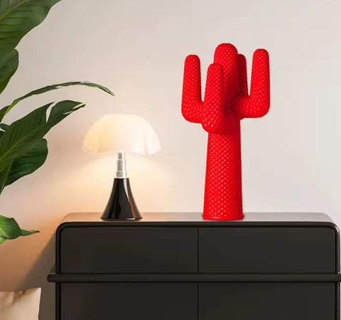 Kaktusstatue Design rot aus Kunstharz 30 cm