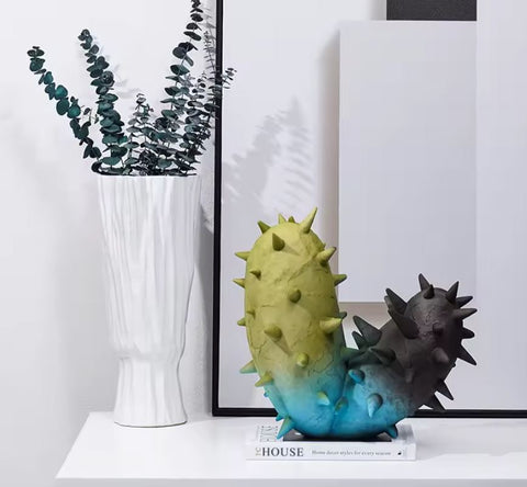 Skulptur Cactus Design aus Kunstharz 36 cm
