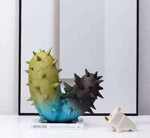Skulptur Cactus Design aus Kunstharz 36 cm