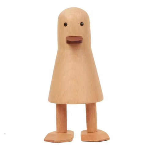 Holzstatue Ente nordischer Stil 17 cm