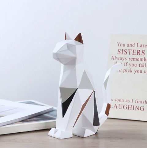 Origami-Katzenstatue 19 cm