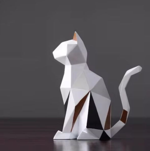 Origami-Katzenstatue 19 cm