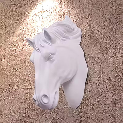 Wandskulptur Pferdekopf schwarz 14 cm