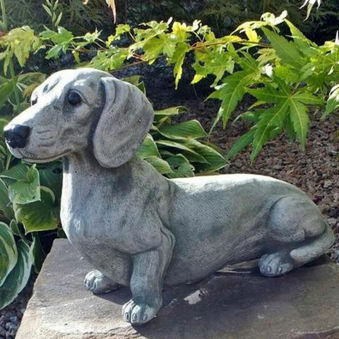 Statue Dackelhund für den Garten 12 cm
