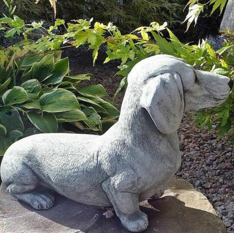 Statue Dackelhund für den Garten 12 cm