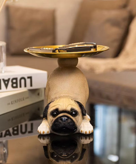 Tablett Hundestatue 13 cm