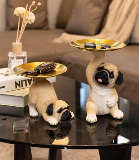 Tablett Hundestatue 13 cm