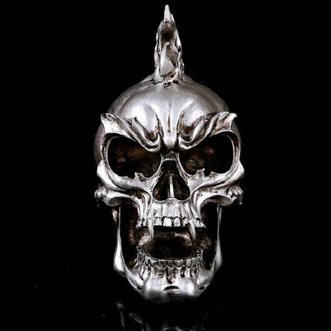 Punk-Totenkopf-Totenkopfstatue 21 cm