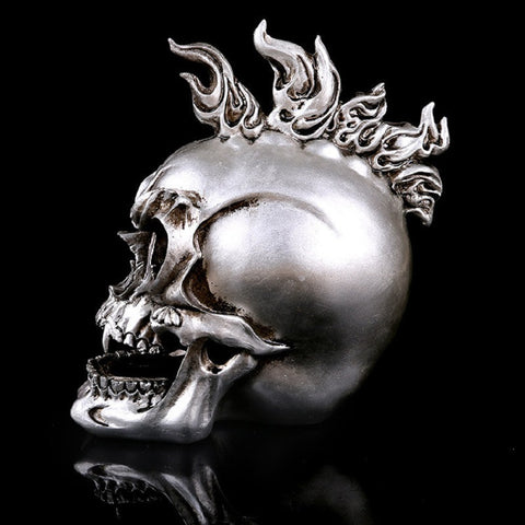 Punk-Totenkopf-Totenkopfstatue 21 cm